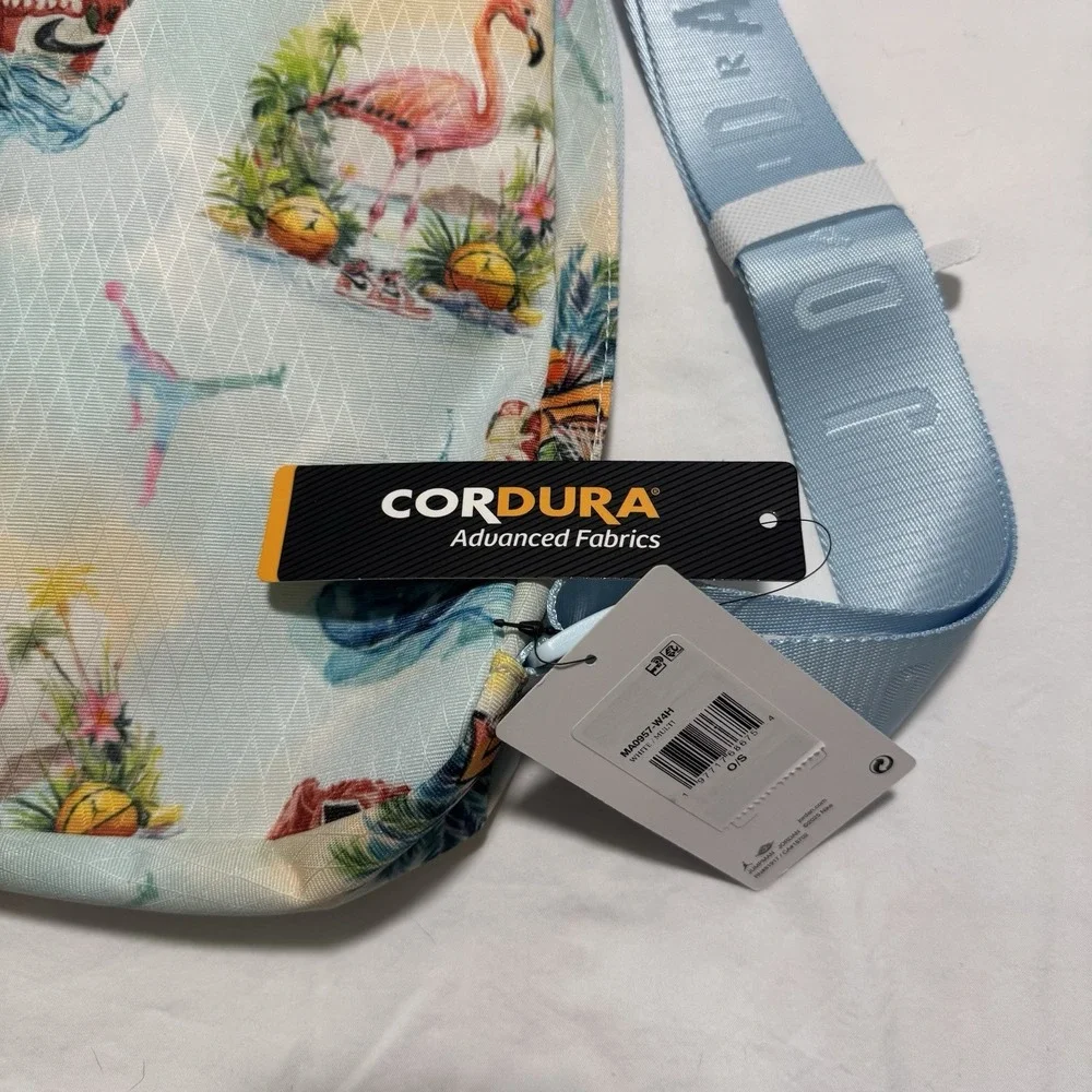 Nike‎ Air Jordan Cordura Crossbody Bag Blue Tropical Flamingo MA0957-W4H NWT